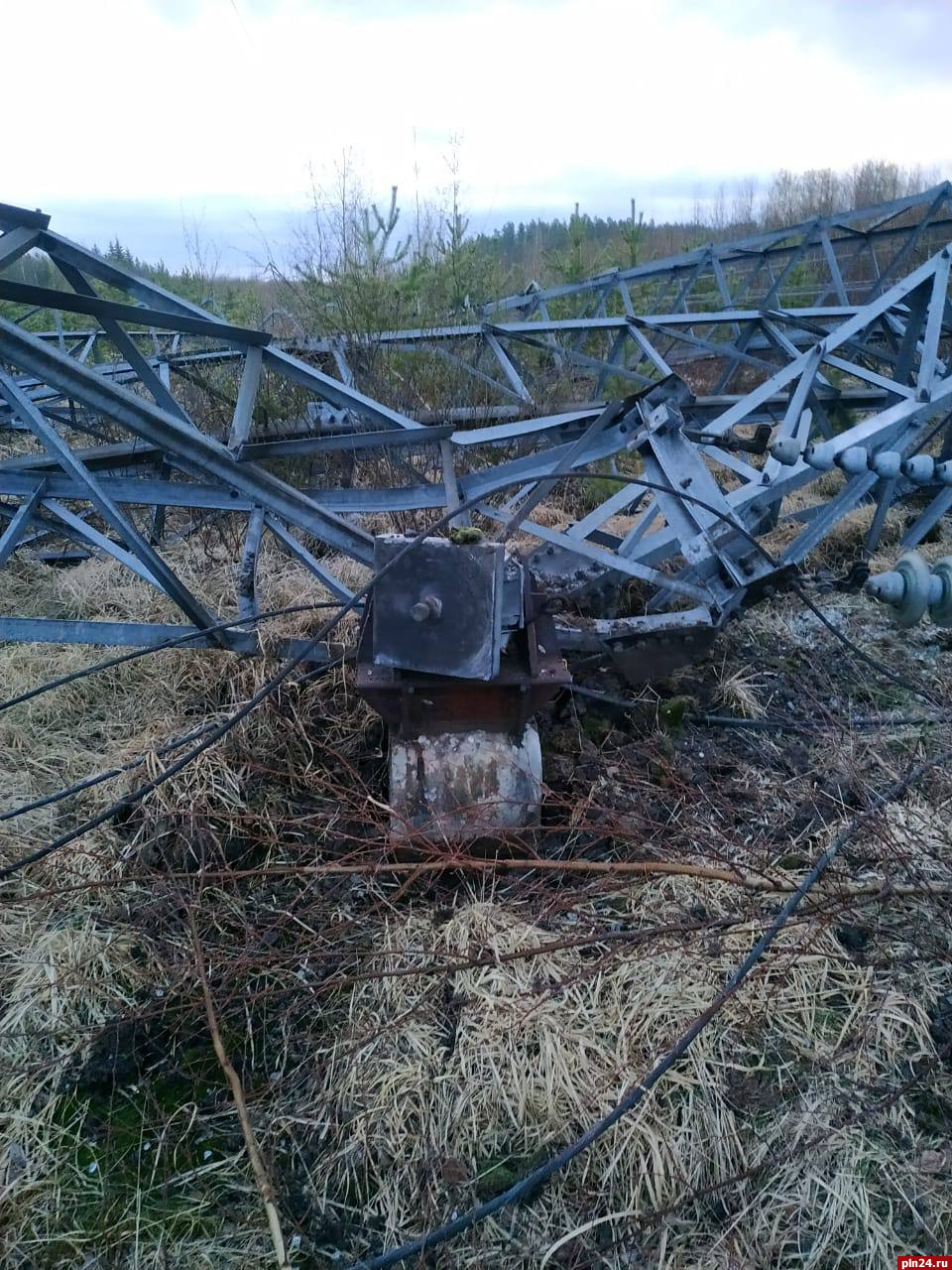 Взрывное устройство на ЛЭП в Ленобласти имело электронное управление :  Псковская Лента Новостей / ПЛН