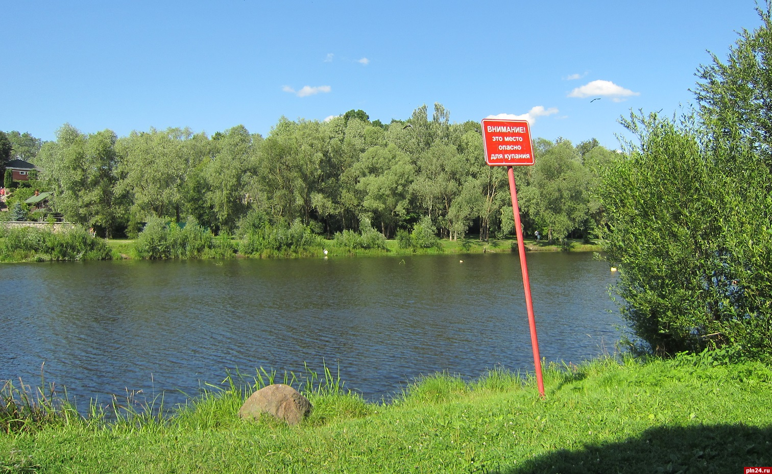 В озере купались